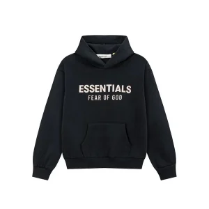 Fear of God Essentials Black Hoodie | Black Essential Hoodie